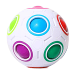 Sensory Rubiks Fidget Ball - Magic Cube - Rainbow - TheMobileStore Fidget Toys