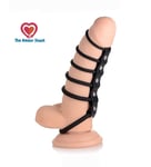 Strict 6 Ring Silicone Chastity Device Penis Cock & Ball Cage GATES OF HELL SALE