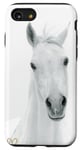 Coque pour iPhone SE (2020) / 7 / 8 Motif Cheval blanc Avec Coeur D'Amour Doré Mignon