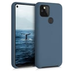 kwmobile TPU Silicone Case Compatible with Google Pixel 5 - Case Slim Phone Cover with Soft Finish - Slate Grey