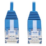 Tripp Lite N200-UR6N-BL Câble Ethernet Ultra-Fin Cat. 6 Gigabit UTP RJ45 mâle/mâle Bleu 15,2 cm