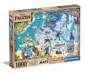 Clementoni 1000pzs Does Not Apply 2 Story Maps Frozen Adulte 1000 pièces, Personnage Disney, Dessin animé, Puzzle Princesse-fabriqué en Italie, 39666, Multicolore, Medium