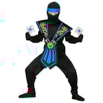 W WIDMANN MILANO Party Fashion - Costume enfant Ninja avec set d'armes, combattant japonais, guerrier