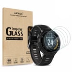 AKWOX (Pack of 4) Tempered Glass Screen Protector for Garmin Forerunner 735XT GPS Multisport and Running Watch, [0.3mm 2.5D 9H] Premium Clear Screen Protective Film for Garmin Forerunner 735XT
