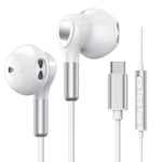 USB-C hörlurar för Samsung Galaxy S22 Ultra S21 FE S20 A53 USB-C hörlurar med mikrofon In-ear hörlurar med kabel Hörlurar USB Typ C