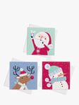 John Lewis Rainbow Time Capsule Santa & Friends Mini Cube Charity Christmas Cards, Box of 30
