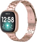Fitbit Versa 4 Stainless Steel Strap Rose Gold