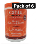 Cantu Shea Butter for Natural Hair Coconut Curling Cream 25oz 709g - Pack of 6