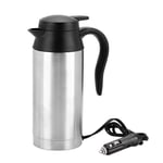 Travel Car Kettle, 750ml 24V Portable Travel Car Truck Electric Kettle Water Heater Bottle Fast Boiling with Cigarette Lighter Plug for self-Driving Tour, Suitable for Tea Coffee Drinking