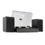 Audizio RP330 stereo skivspelare med Bluetooth och högtalare - 100W peak effekt - Svart, Skivspelare med Bluetooth och högtalare