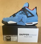 Air Jordan 4 Travis Scott, Size 9.5 UK, Cactus Jack University Blue 308497 406