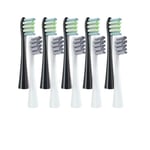 Sonic elektrisk tandborsthuvud, 10 utbytbara borsthuvuden, oberoende förpackning., 5Svart5Rosa