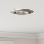 Lampor Set med 6 Silver Aluminium 9 cm Inbyggda Lampor Runda