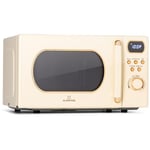 Klarstein - Micro-ondes avec grill julieta 20l - 700 / 800 w - 8 programmes - crème - Crème Vintage