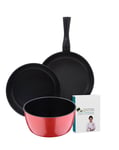 Bergner 5pc Cookware Set Removable Handle Aluminium Camping INDUCTION BG-8442-BY