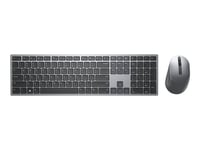 Dell Premier Wireless Keyboard and Mouse KM7321W - Ensemble clavier et souris - sans fil - 2.4 GHz, Bluetooth 5.0 - QWERTZ - Allemand - gris titan