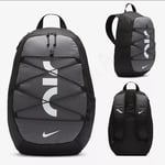 Nike AIR Backpack School Bag Rucksack Gym Black/Grey Padded