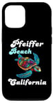 Coque pour iPhone 14 Pro Vacances en famille à Pfeiffer Beach avec Turtle California