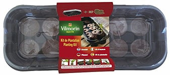 Vilmorin 3990626 Mini Kit de Serre Souple + 10 Pastilles Fibre de Coco Tout-en-Un
