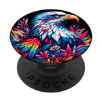 Cool Bald Eagle Spirit Animal Illustration Tie Dye Art PopSockets Swappable PopGrip