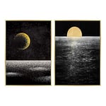 Tableau DKD Home Decor Luna (2 pièces) (53 x 4,3 x 73 cm)