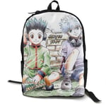 Kimi-Shop Hunters X Hunters-Gon And Killua Anime Cartoon Cosplay Canvas Shoulder Bag Backpack Popular Lightweight Travel Daypacks School Backpack Laptop Backpack