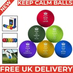 KEEP CALM NOVELTY GOLF BALLS -  AWESOME GOLF GIFT FREE UK DELIVERY