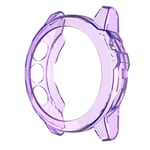 GuosB Suitable for Garmin Fenix 5X& 5X Plus Transparent TPU Watch Case(Transparent white) (Color : Transparent purple)