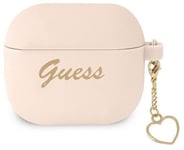 Guess Silicone Heart Charm Cover (AirPods 3) - Blå