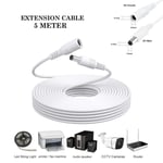 12V Extension Cord Male To Female DC Power Cable 5 Meter 5.5*2.1mm For CCTV UK