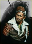 1/10 BUST Resin Figure Model Kit US Soldier Pilot Ace Bomber Crew WWII Unpainted