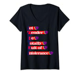 Womens LGBTQI = Let Gender Be Totally Quit of Intolerance V-Neck T-Shirt