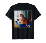 Cute cat in the litter box T-Shirt