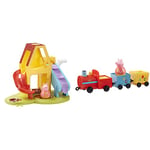 Peppa Pig Weebles Wind & Wobble Playhouse, First Toy & Weebles Pull Along Wobbily Train, first toy, preschool toy, imaginative play, gift for 18 months+