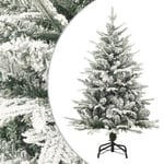 vidaXL Plastgran med snö grön 120 cm PVC&PE Grön