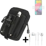 big Holster for Samsung Galaxy M53 5G + earphones pouch sleeve belt bag cover ca
