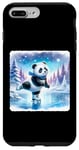 Coque pour iPhone 7 Plus/8 Plus Panda Patin à roulettes sur le lac gelé