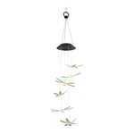 Led Solar Powered Animal Wind Chime Light Home Decoration Lamp Dragonfly