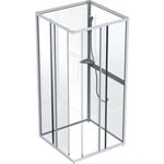 Contura Shower Next NK duschkabin överdel, skjutdörr, 80x80 cm, mönstrad styren