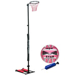 10ft Easistore Netball Goal in Black/Red with Padding