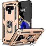 Samsung Galaxy Note 9 mobiltelefonfodral, militärklassat stöttåligt fodral, 15 fot falltest skyddande fodral, med magnetiskt stöd och fordon