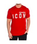 Dsquared2 Mens short sleeve T-shirt S79GC0003-S23009 - Red - Size X-Large