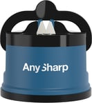 AnySharp Knife Sharpener with Power Grip Blue One Size