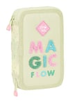 Glowlab Magic Flow Trousse scolaire pour enfant avec 28 outils inclus Idéal pour les enfants de 5 à 14 ans, confortable et polyvalent, qualité et résistance, 12,5 x 4 x 19,5 cm Beige, beige, Estándar,