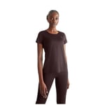 On Performance-T Stl. L Dam Röd T-shirt för löpning - Komfortabel och funktionell träningströja för aktiva kvinnor
