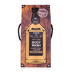Accentra Gel douche SPECIAL BLEND en bouteille avec coffret cadeau aspect whisky, 400 ml, parfum : whisky, rechargeable, noir/orange
