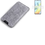 Felt case sleeve for Xiaomi Redmi A1+ grey protection pouch
