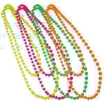 6 st Pärlhalsband Pärlhalsband Plast Halsband Plast Pärlhalsband