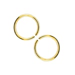 2-pack Guld Fake Piercing Öron Läpp Näsring Septum Läppring guld