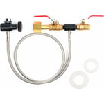 W21.8 CO2 Tuyau d'adaptateur de recharge pour cylindre de CO2 Kit de connexion Soda Stream Maker (avec tuyau de 36' et manomètre à double valve